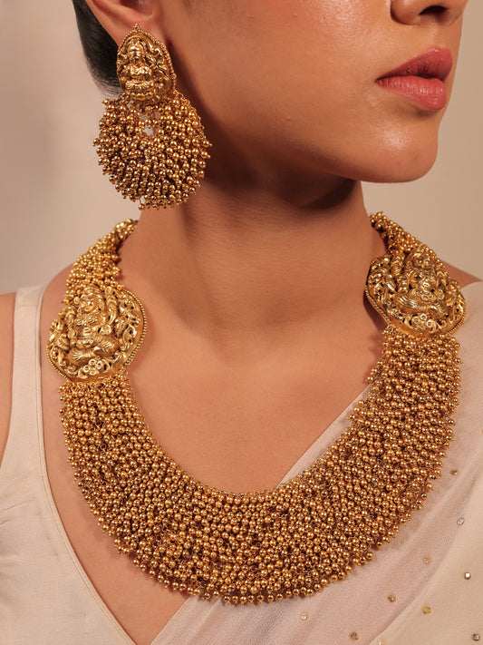 Aneeqa Long Temple Necklace Set