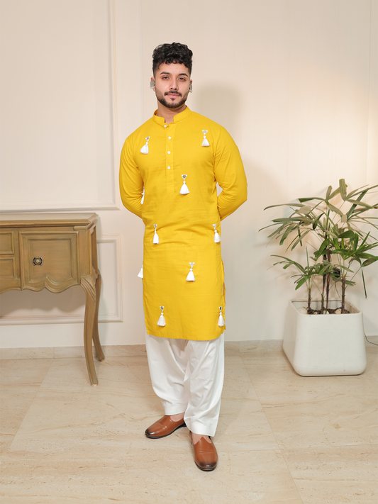 Avyaan Garba Tassel Kurta Set.