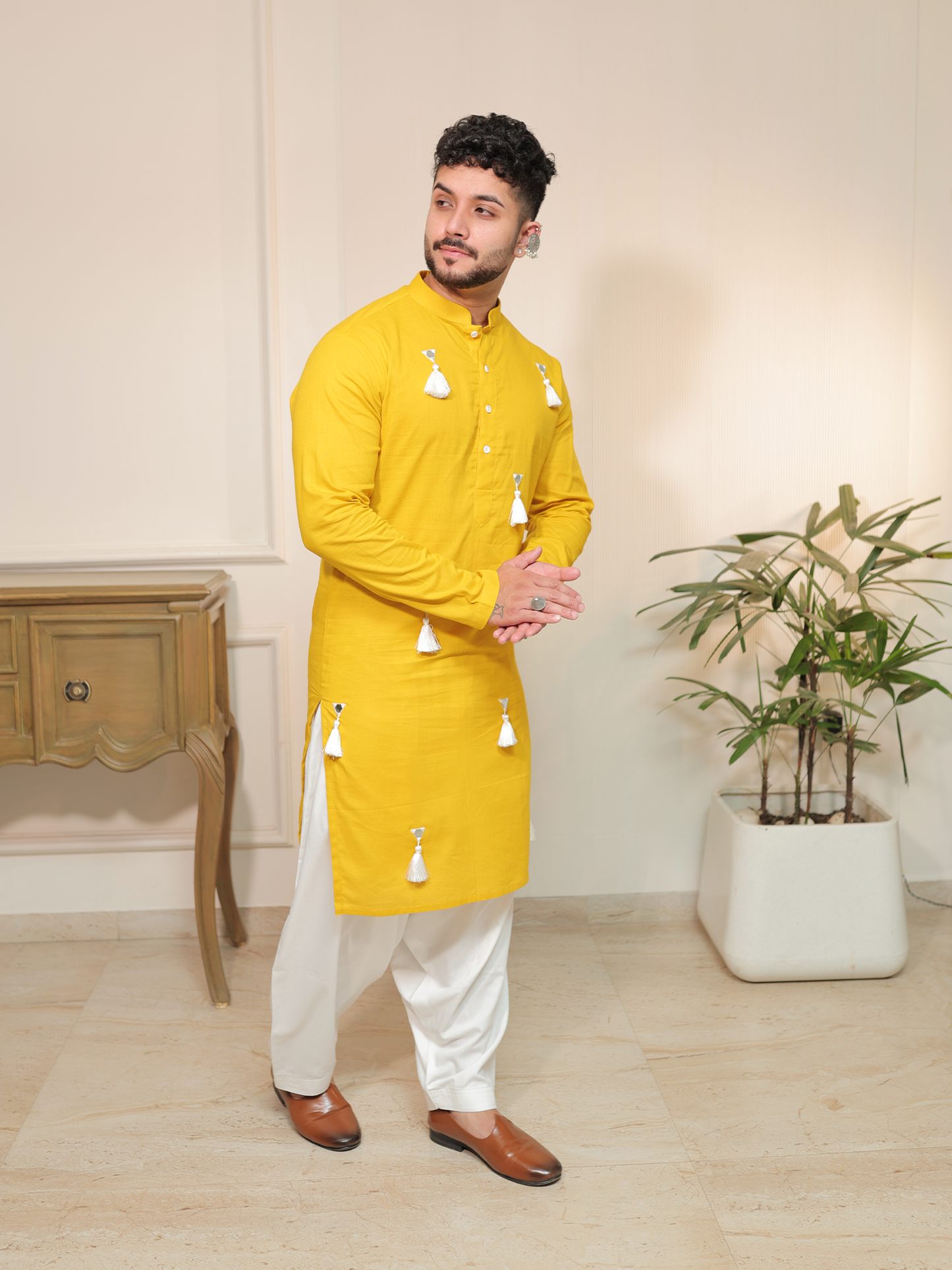 Avyaan Garba Tassel Kurta Set.