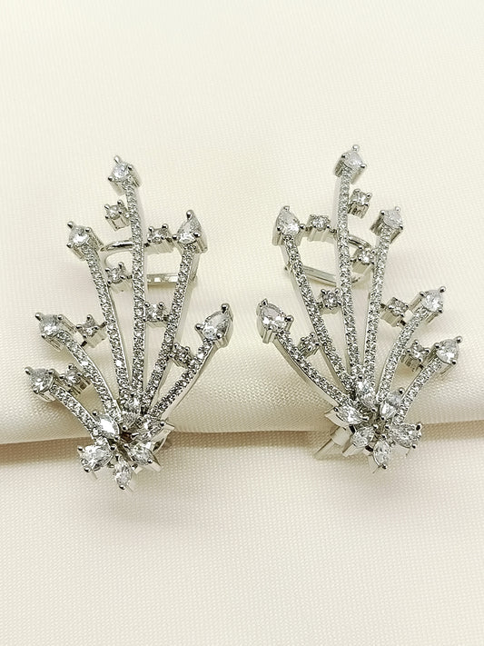 Sabrina White American Diamond Earring