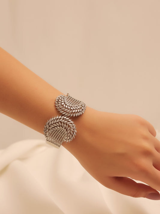 Trisa White American Diamond Bracelet
