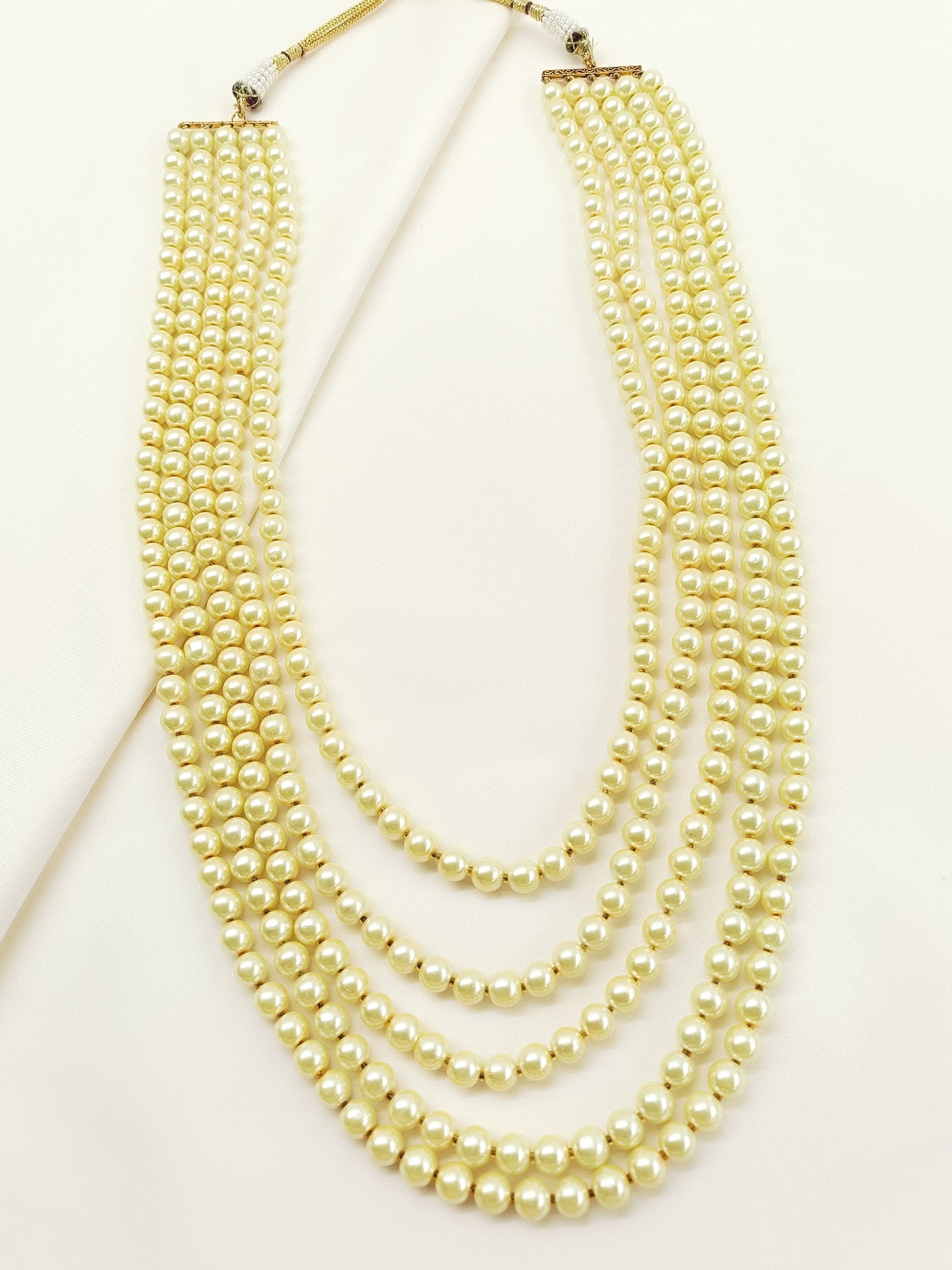 Jeevan Off White Groom Beads Neckpiece