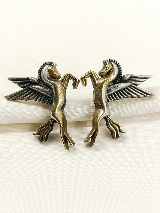 Odette Dual Tone Unicorn Men's Earring