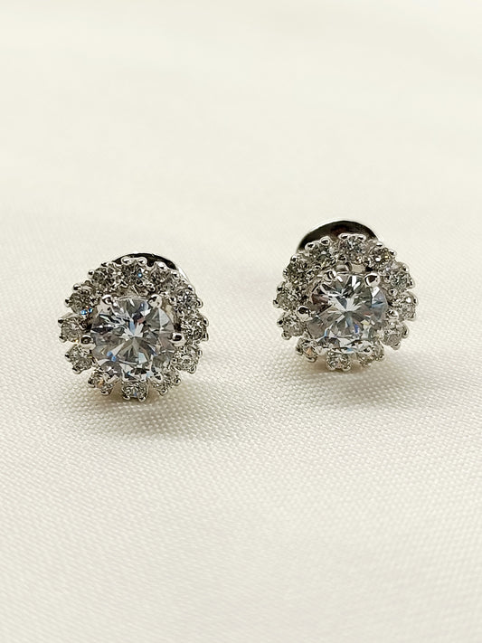 Sahar 92.5 Silver Swarovski Stone Tops