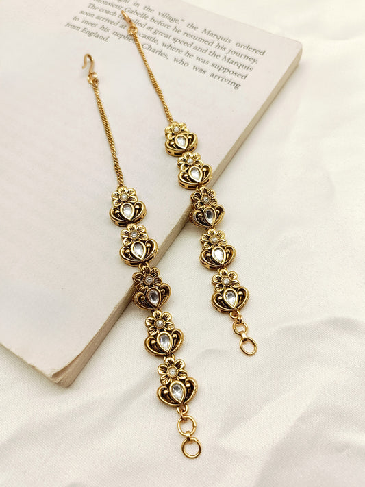 Bhanupriya White Traditional Ear Chain