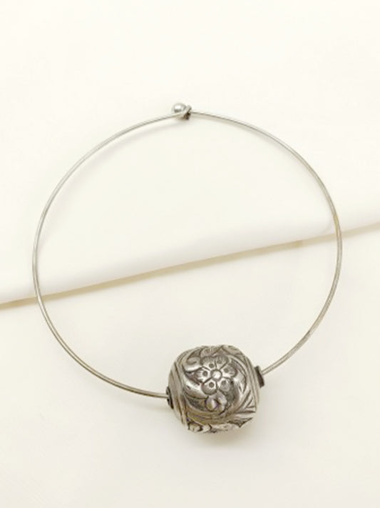 Kia German Silver Oxidized Hasli Style Neckpiece