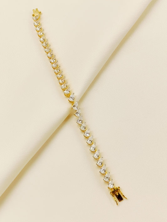 Anuprabha 92.5 Silver Swarovski Stone Bracelet