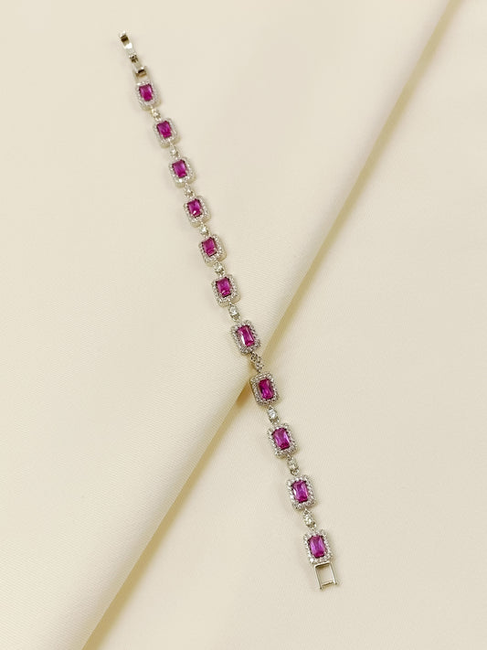 Blakely Majenta American Diamond Bracelet