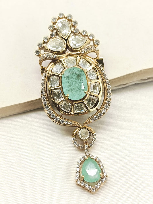 Parvesh Mint Green Men's Brooch