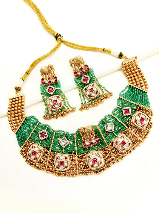 Bhagyawati Multi Colour Kundan Choker Set