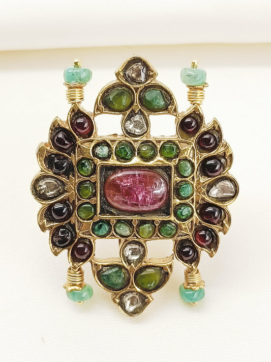 Sumona Multi Colour 92.5 Silver Finger Ring