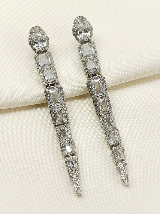 Sampurna White American Diamond Earring