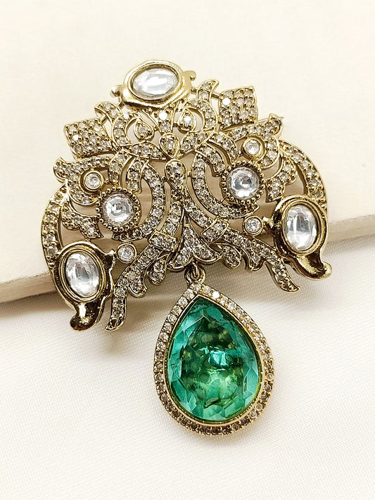 Urvansh Mint Green Men's Brooch