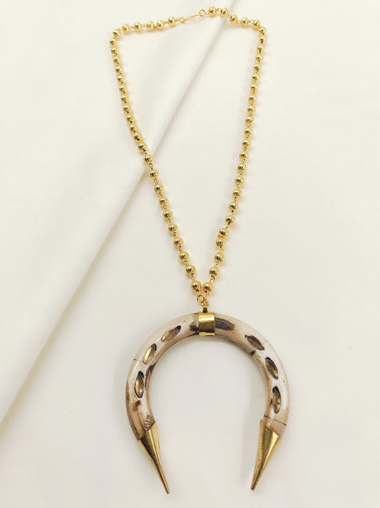 Arfa Brown Bone Neckpiece