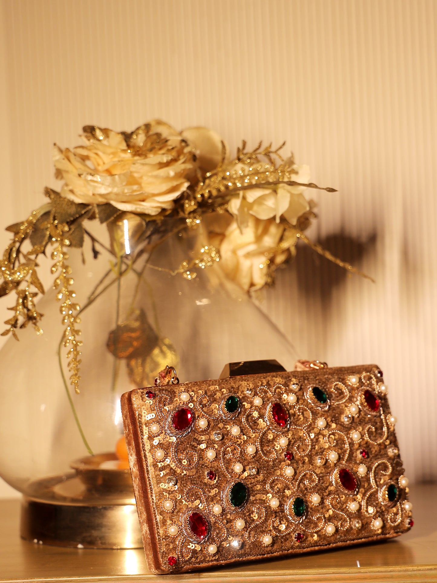Madhvi Brown Evening Clutch