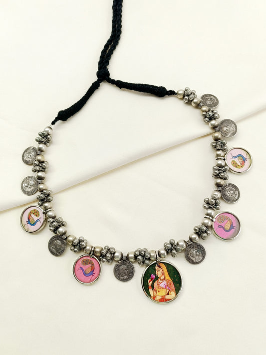 Gemi Multi Colour Oxidized Neckpiece