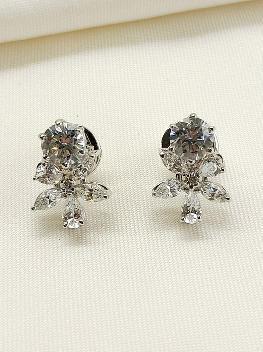 Ziva 92.5 Silver Swarovski Stone Tops