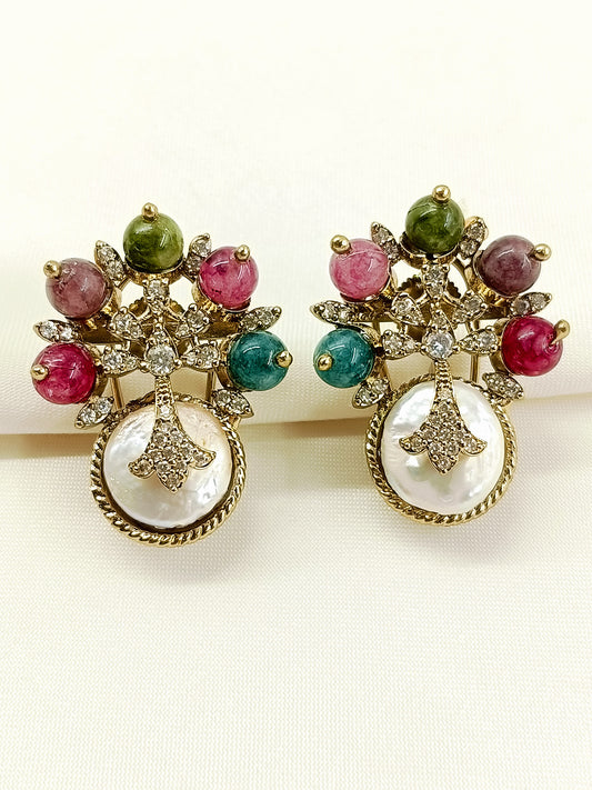 Azra Multi Colour Victorian Earring