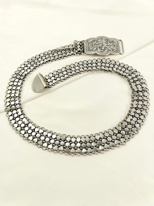Binal Plain Oxidized Waist Belt