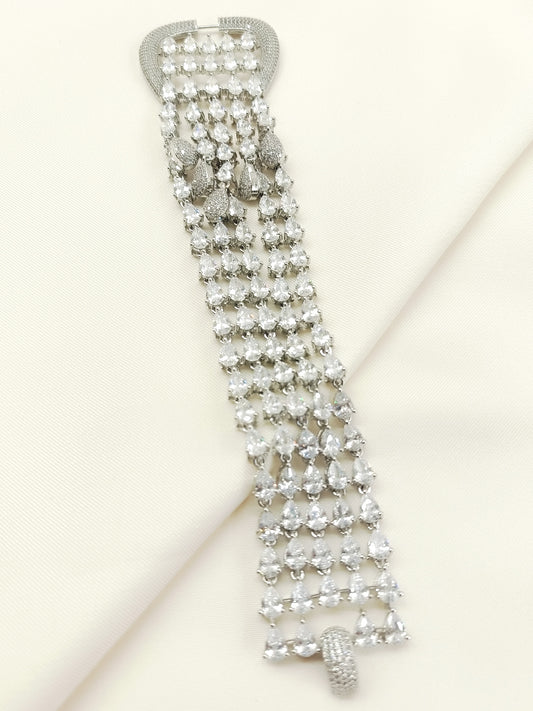 Chanchari White American Diamond Bracelet