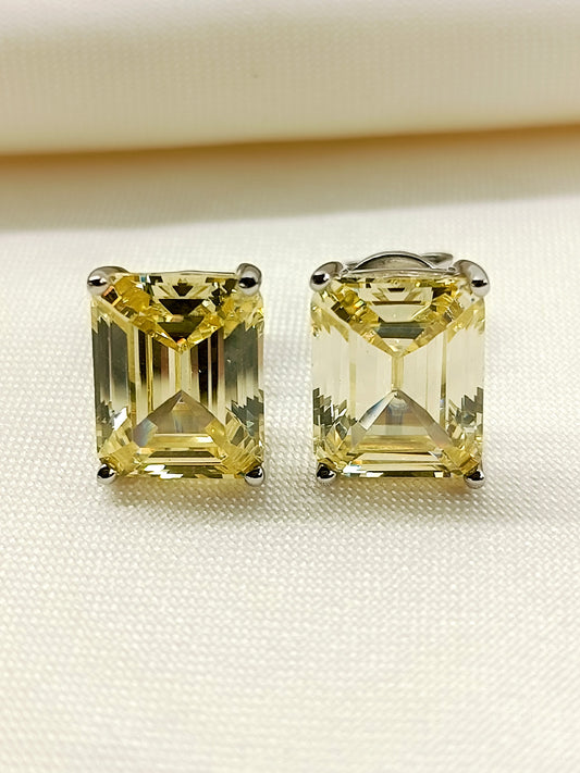 Amaira Yellow 92.5 Silver Swarovski Stone Tops