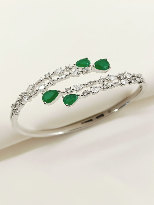 Inaayat Green American Diamond Bracelet