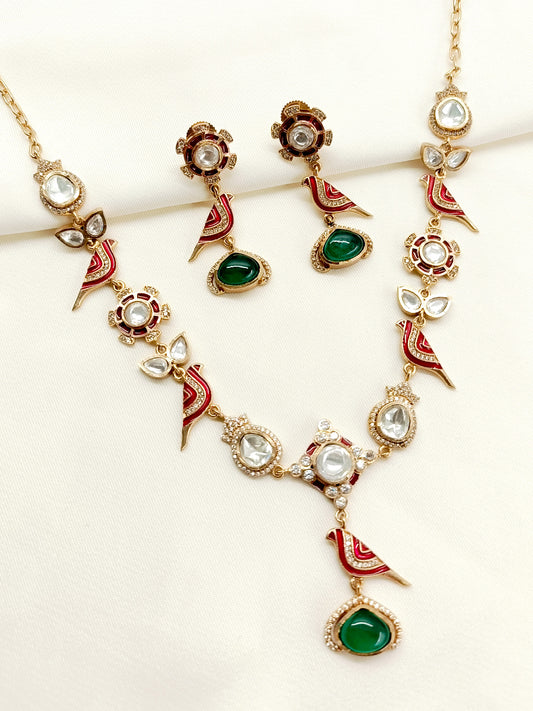 Sana R & G Kundan Set