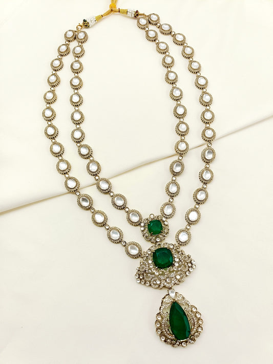 Rajvik Green Groom Victorian Neckpiece