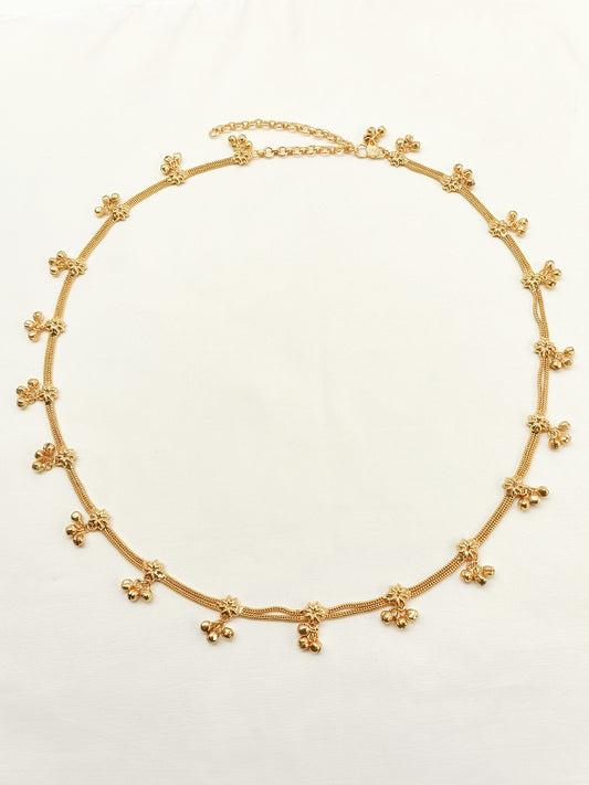 Frederike Golden Antique Waist Belt/kamar Bandh