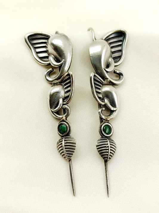Gagan Green Elephant Men's Earcuffs