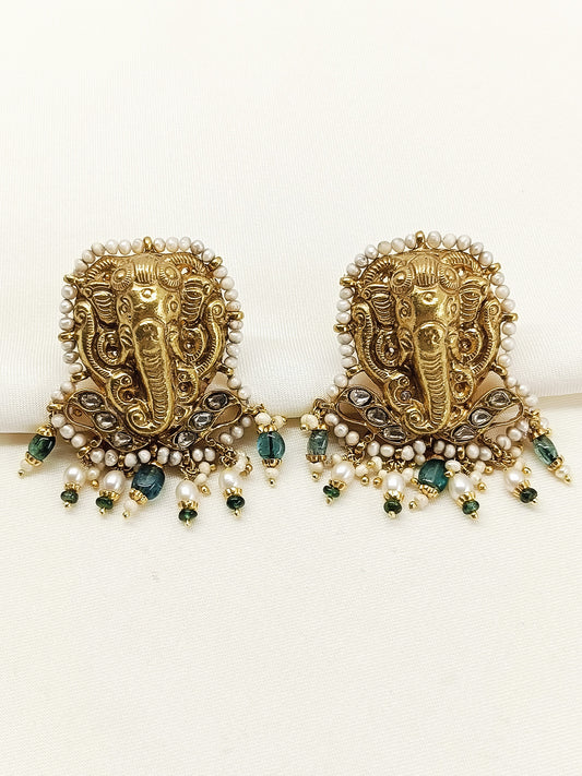 Jini Green 92.5 Silver Earring