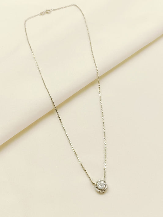 Zaahira 92.5 Silver Swarovski Stone Pendal