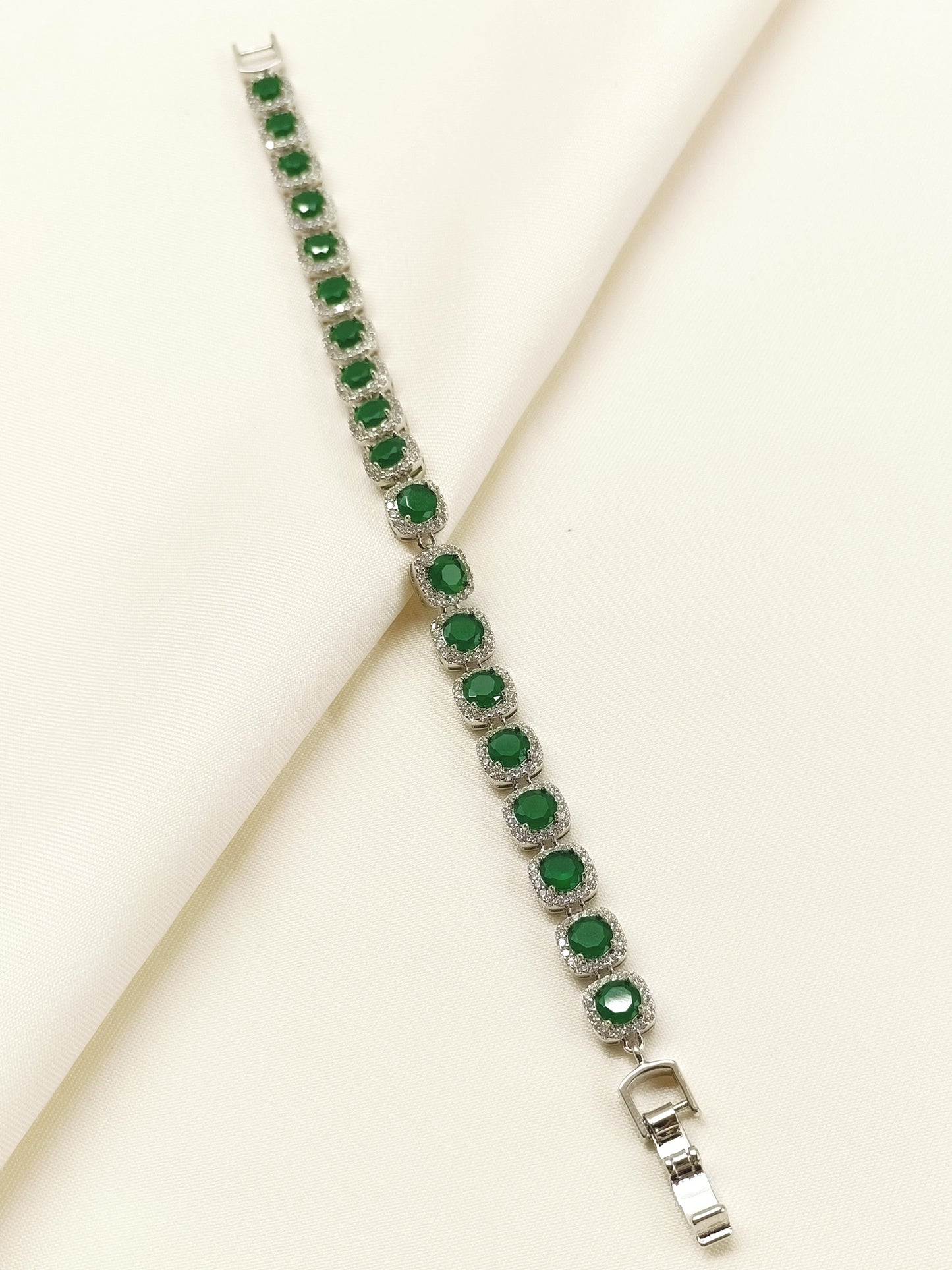 Chaitanya Green American Diamond Bracelet