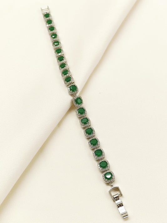 Chaitanya Green American Diamond Bracelet