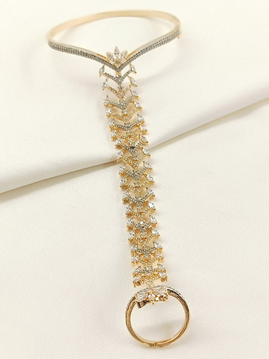 Natalia White American Diamond Hathphool