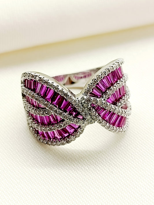 Prema Ruby American Diamond Finger Ring