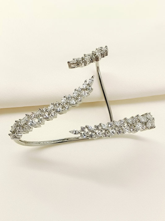 Zuri White American Diamond Palm Bracelet