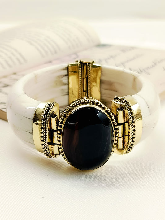 Satyajit Brown Bone Men's Bracelet