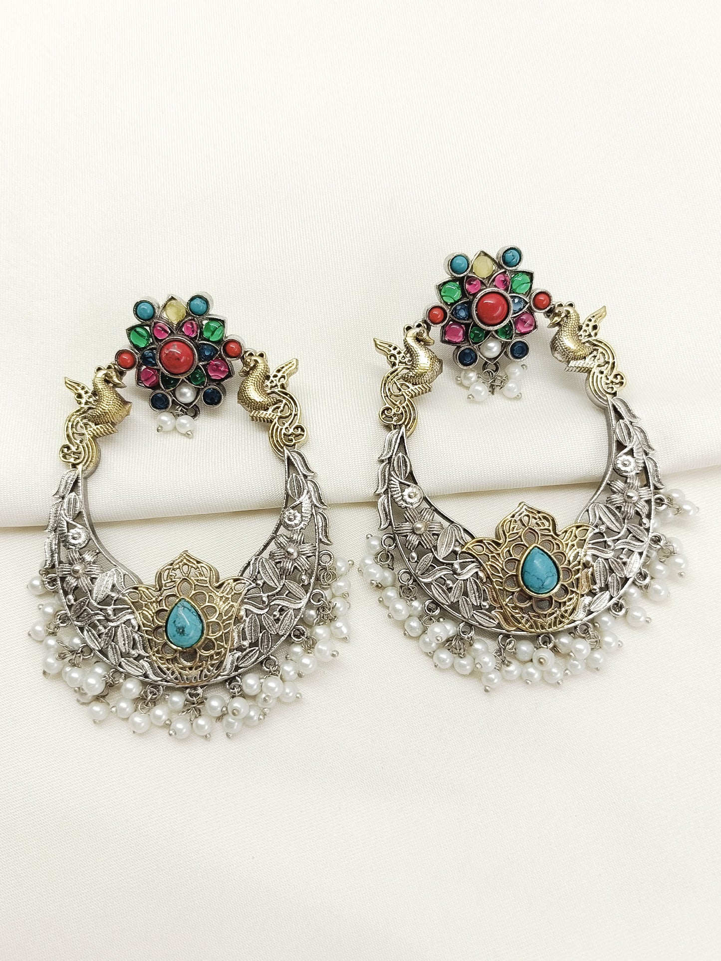 Deepali Multi Colour Oxidized Earring