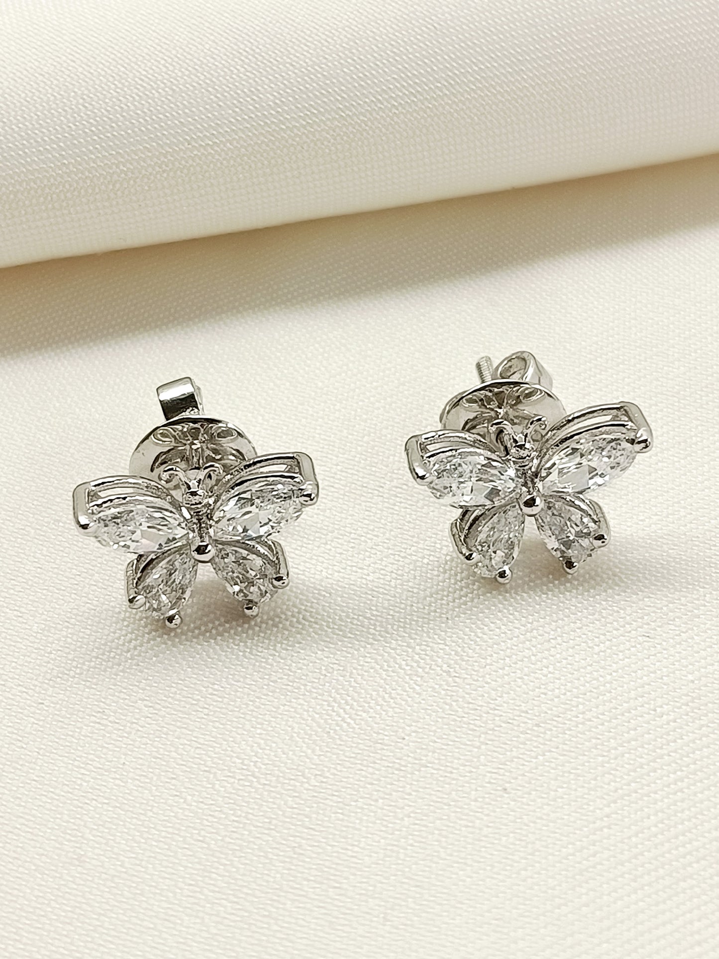 Kiara 92.5 Silver Swarovski Stone Tops