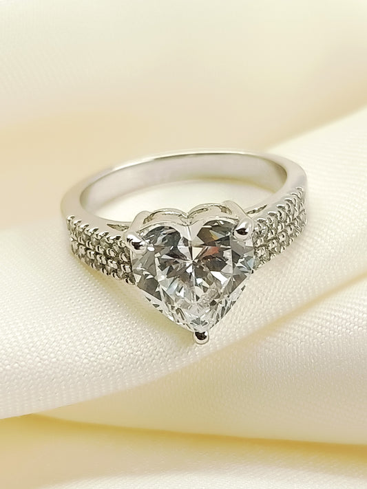Nazo 92.5 Silver Swarovski Stone Finger Ring