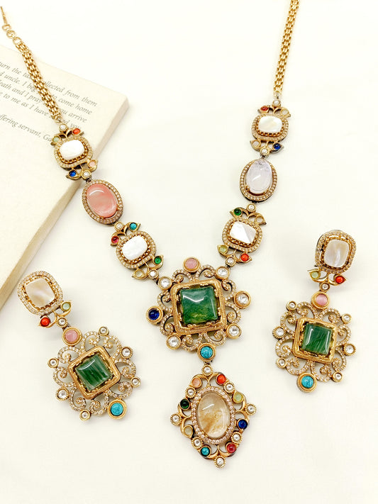 Vivian Multi Colour Boutique Necklace Set