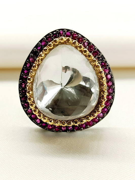 Zirish Ruby Victorian Finger Ring