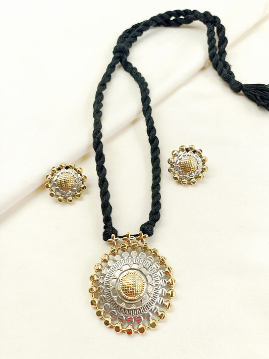 Sarita Black Oxidized Necklace Set