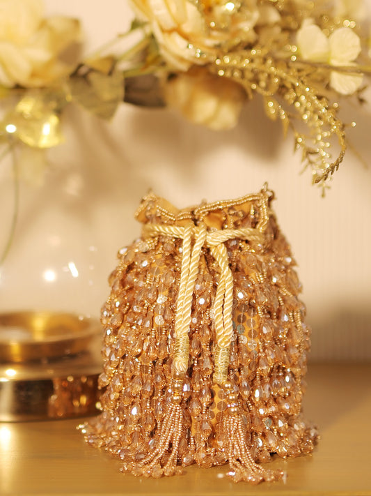 Jayla Golden Potli Bag