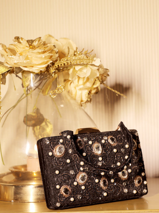 Asmal Black Evening Clutch