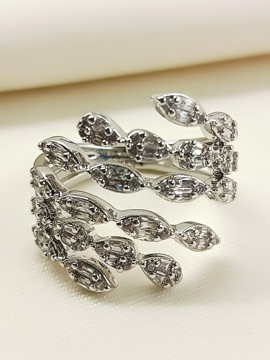 Rekha White American Diamond Finger Ring