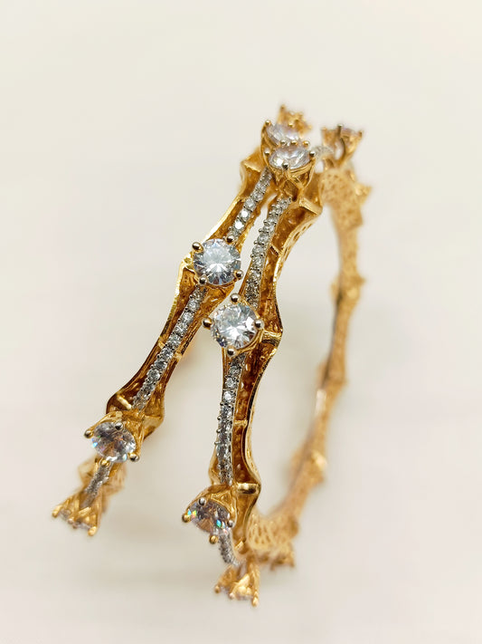 Aarusha White American Diamond Bangles