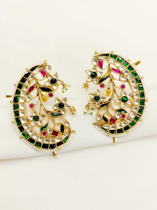Saagnika Multi Colour Kundan Earcuff