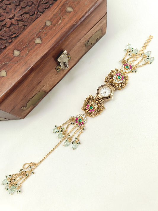 Ishmeen's Paachi Kundan Watch